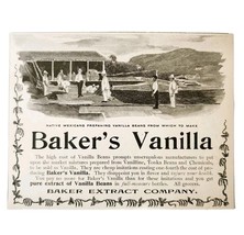 Baker&#39;s Extracts Vanilla Baking 1897 Advertisement Springfield Mass ADBN1A9 - $19.99