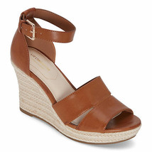 Liz Claiborne Women&#39;s Majorca Wedge Sandals Size 9.5M Cognac Color NEW - £37.81 GBP