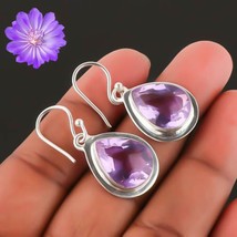Pink Kunzite Gemstone 925 Silver Earring Handmade Jewelry Earring For Women - £8.33 GBP