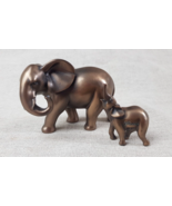 Elephant Mother &amp; Calf, 2003 Stamped Resin Elephant Figures - €23,42 EUR