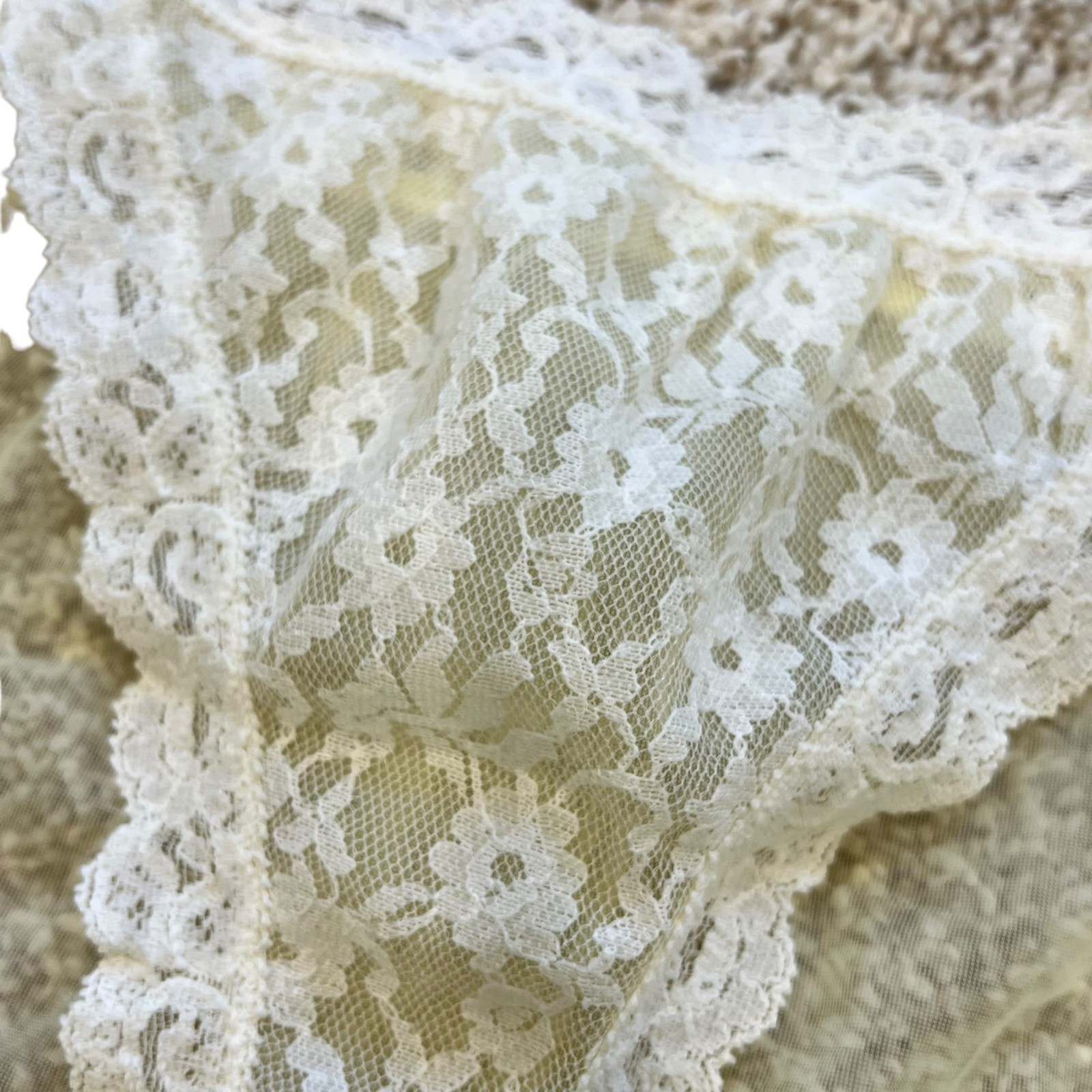 Vintage Kayser Lace Trim Sheer Nylon Panties Size 7 Made In USA Item image 3