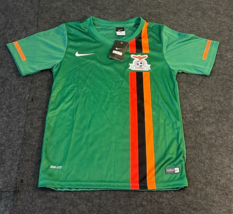 Men&#39;s Nike Zambia National Team Soccer Jersey Dri Fit Green Size Medium - £19.52 GBP