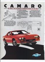 1982 Chevrolet Camaro Z28 Print Ad Automobile Car 8.5&quot; x 11&quot; - $19.11
