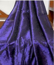Brocade Fabric Purple damask Fabric, Wedding Bridal Fabric, Abaya Fabric - NF600 - £5.18 GBP+