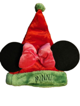 Disney Minnie Mouse Ears Christmas Snowflake Santa Hat - Child Sz - £11.98 GBP