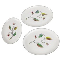 Set of 3 Vintage 1958 Denby England SPRING Oval Serving Platters, Albert... - $48.38
