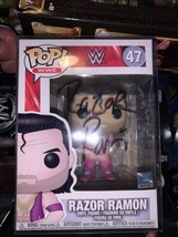 Scott Hall Razor Ramon Signed WWE Funko Pop #47 Vinyl Action Figure nWo ... - £132.58 GBP