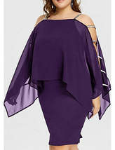 Plus Size Basic Sheath Dress - £27.56 GBP