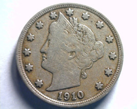 1910 Liberty Nickel Very Fine Vf Nice Original Coin From Bobs Coins Fast Ship - £10.39 GBP
