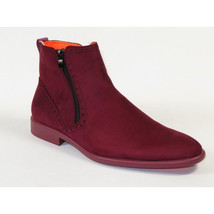 Men's TAYNO Chelsea Chukka Soft Micro Suede Zip up Boot Coupe S Wine image 2