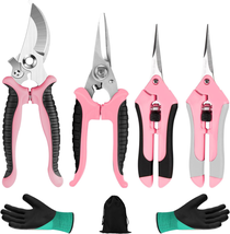 Garden Pruning Shears Stainless Steel 4 Packs Blades Handheld Pruners Set with G - £22.05 GBP