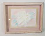 Figi  Hand Cast Paper 3D Pastel Lily Floral Framed Wall Art Signed PC 19... - $14.80