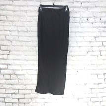 Missguided Skirt Womens 4 Solid Black Stretch Waist Side Slit Maxi Long - $19.99