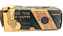 Vintage Food Chopper Universal No 2 LF&amp;G New Britain Conn USA Includes M... - $19.00