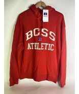 Hugo Boss x Russell Athletic Red Logo NEW Pullover Sweatshirt Hoodie Men... - £125.79 GBP