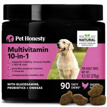Pet Honesty Multivitamin 10-in-1 Soft Chews for Dogs, Count of 90 - $26.09