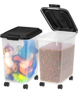 IRIS USA 37.5 Lbs / 47 Qt WeatherPro Airtight Pet Food Storage Container... - $52.46