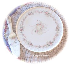 Mikasa FOREVER LOVE China Plate With Server Wedding Bells Anniversary Mint Cond - £7.99 GBP