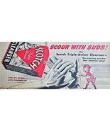 SCOTCH CLEANSER SOAP - 1946 Vintage Print Ad - Triple Action - Pots Pans... - €13,87 EUR