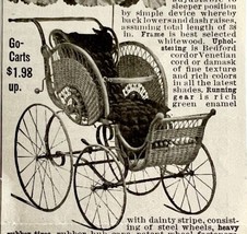1904 Sleeper Go Cart Stroller Pram Advertisement Baby Ephemera 4.25 x 2.5&quot; - £11.81 GBP