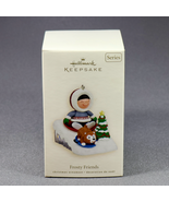 Hallmark 2008 Frosty Friends #29 Frosty Husky Sledding Ornament QX7064 - $20.35 CAD