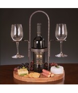 2-Glass Wine Caddy/Valet &amp; Appetizer Tray - $82.58 CAD
