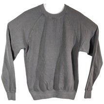 Fan Cloth Long Sleeve Fleece Crewneck Sweatshirt Mens Medium Gray Plain ... - $555.42 MXN