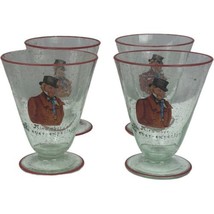 Charles Dickens Mr. Micawber Bubble Glass Cordial Wine Glasses Ever Expe... - £29.45 GBP
