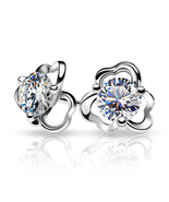 GIGAJEWE Moissanite D Total 1.2ct 5.5mm S925 Silver Earring 18K Gold Plated - $31.00