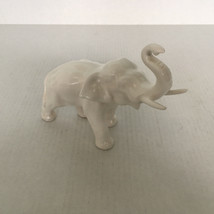vintage white elephant with truck up decorative figurine home decor nick nack - £15.44 GBP