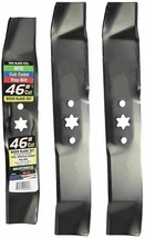 3 Blades Set for 46&quot; Cut Cub Cadet Troy-Bilt MTD Garden Hydro GT185 GT180 LT165 - £42.48 GBP