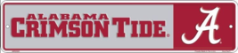 Alabama Crimson Tide Licensed Embossed 18&quot; x 4&quot; Sign NEW! - £9.37 GBP