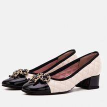 The Bellarose Ivory Quilted Leather Women Heel image 2