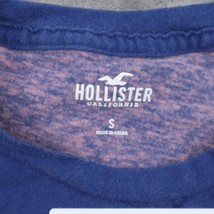Hollister Shirt Mens S Blue Pink Short Sleeve Round Neck Knit Cotton Casual Tee - £19.48 GBP