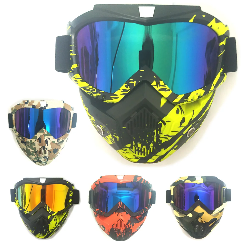 Men Women Modular Ski Snowboard Mask Snowmobile Skiing Goggles Windproof - £15.32 GBP+