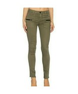 Sanctuary Womens 26 Olive Army Green Ace Utility Skinny Jeans Zipper Acc... - £17.76 GBP