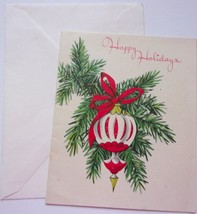 Vintage Christmas Ornament For Get Me Not Greeting Card Unused With Enve... - £3.90 GBP