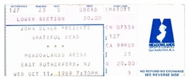 Grateful Dead Concert Ticket Stub October 11 1989 East Rutherford NJ Untorn - £33.26 GBP