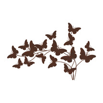 Rusted Metal Butterfly Wall Sculpture 28.75&quot;L - $1,469.76 MXN