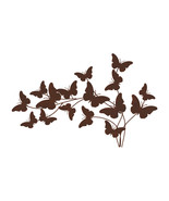Rusted Metal Butterfly Wall Sculpture 28.75&quot;L - $1,469.76 MXN