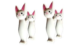 C&amp;H Solutions 2 Set (4 Ct) White Cat Beach Towel Clips Jumbo Size for Be... - $238.95 MXN