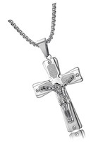 Stylish Holy Christian Crucifixion Cross Necklace - £37.52 GBP