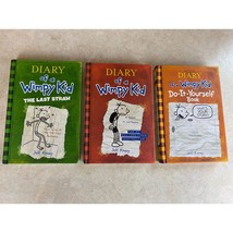 Jeff Kinney Diary Of A Wimpy Kid Lot Of 3 Hardcover Books - £7.81 GBP
