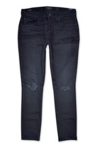 Lucky Brand Men&#39;s Destroy Gainsville Black 100 Skinny Jeans 34W x 30L LB... - $58.91