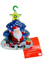 Christmas House Light/Music Santa Ornament Tree 6 Inches Tall - $8.32