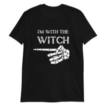 PersonalizedBee I&#39;m with The Witch T-Shirt Halloween Costume Funny Sarcastic Gra - £15.44 GBP+