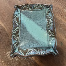 Studio Pottery Floral Stamped Wall Hanging Art Rectangle 7”x5.25” Signed -l - $342.71 MXN