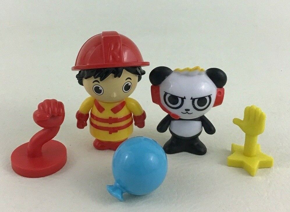 Primary image for Ryans World Fireman Figure Combo Panda Accessories Balloon Stamp 5pc Lot Toy B1