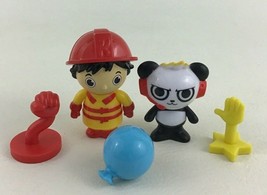 Ryans World Fireman Figure Combo Panda Accessories Balloon Stamp 5pc Lot Toy B1 - £11.65 GBP