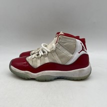 Nike Jordan 11 Retro Cherry 378038-116 Boys White Red Basketball Shoes Size 3.5 - £79.12 GBP